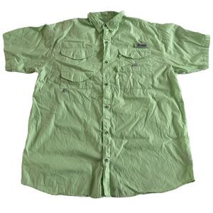 Columbia PFG Fishing Shirt XL Lime Green.‎